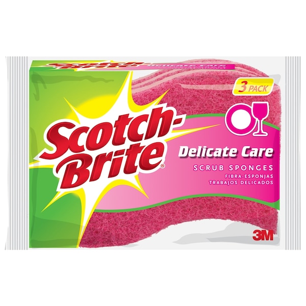3M Scotch-Brite Delicate Light Duty Sponge For Multi-Purpose 4.4 in. L 3 pk DD-3-8 - main